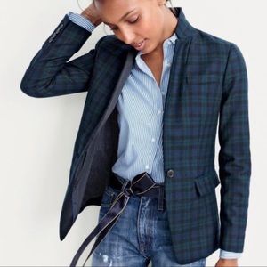J Crew Blackwatch Tartan Regent Blazer Sz 2 EUC